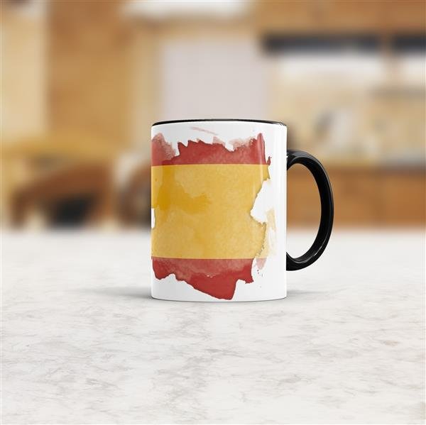 Tasse Wasserfarben Spanien Schwarz