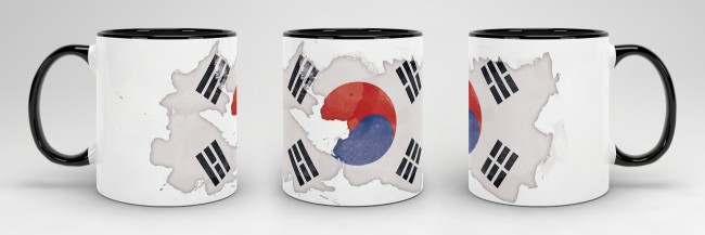 Tasse Wasserfarben S&uuml;dkorea Schwarz
