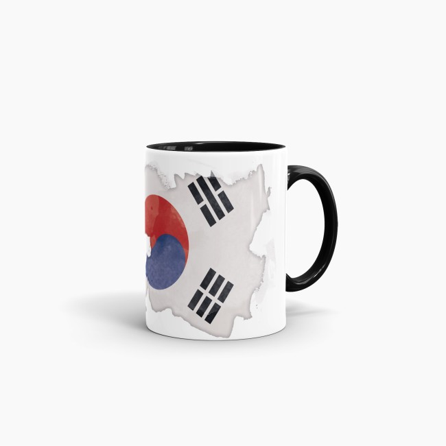 Tasse Wasserfarben S&uuml;dkorea Schwarz