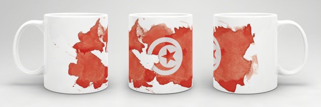 Tasse Wasserfarben Tunesien