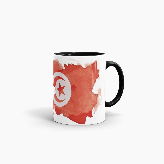 Tasse Wasserfarben Tunesien Schwarz
