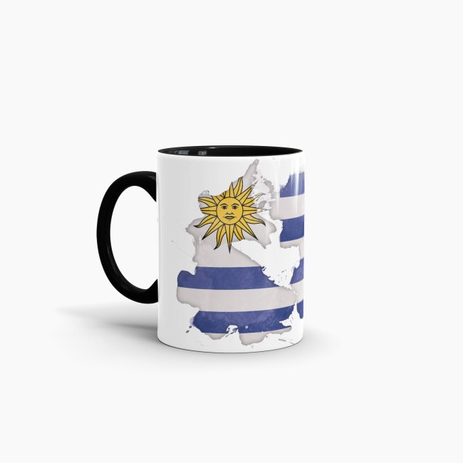 Tasse Wasserfarben Uruguay Schwarz