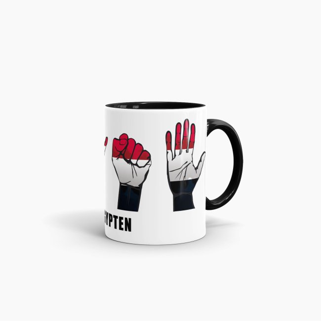 Tasse Handzeichen &Auml;gypten Schwarz
