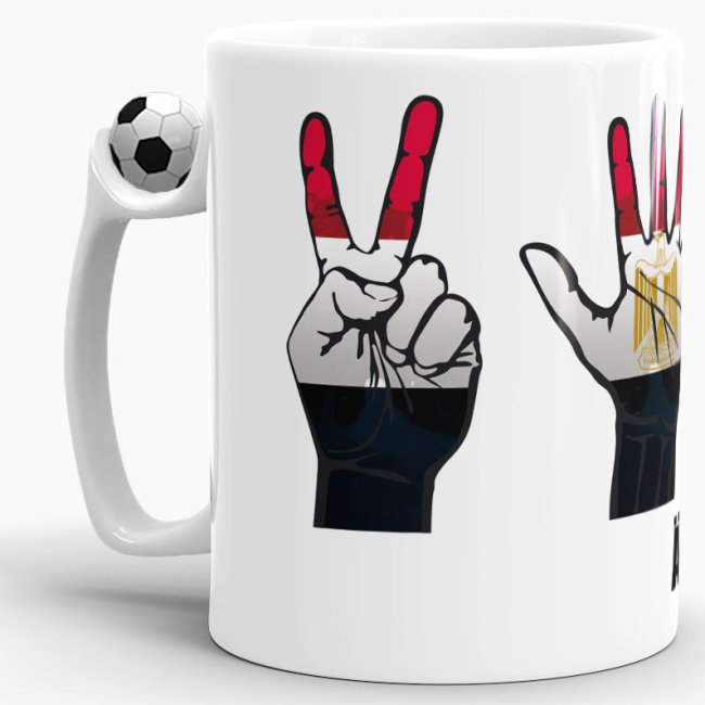 Tasse Handzeichen &Auml;gypten Fussball