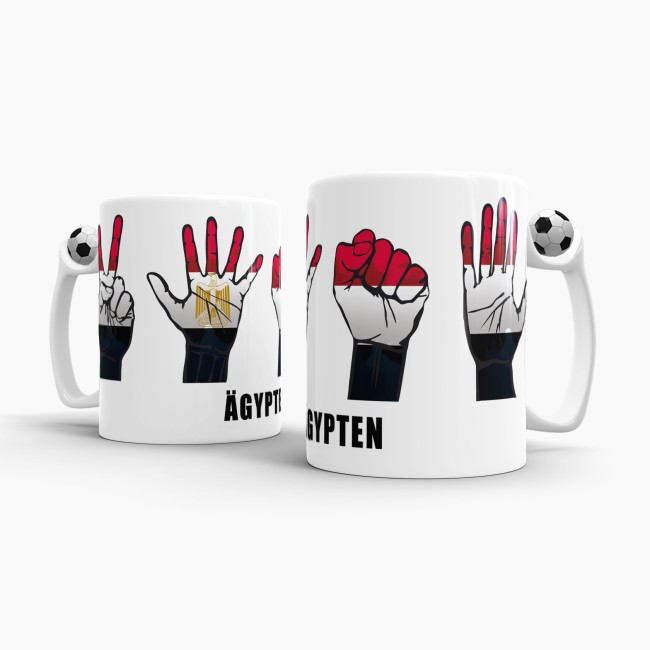 Tasse Handzeichen &Auml;gypten Fussball