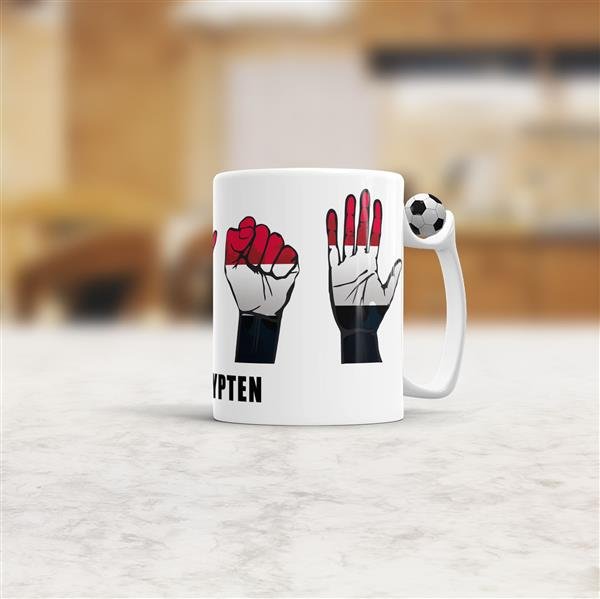 Tasse Handzeichen &Auml;gypten Fussball
