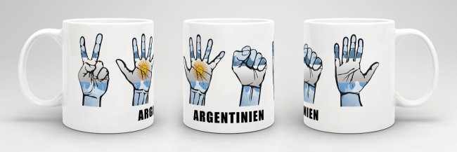 Tasse Handzeichen Argentinien