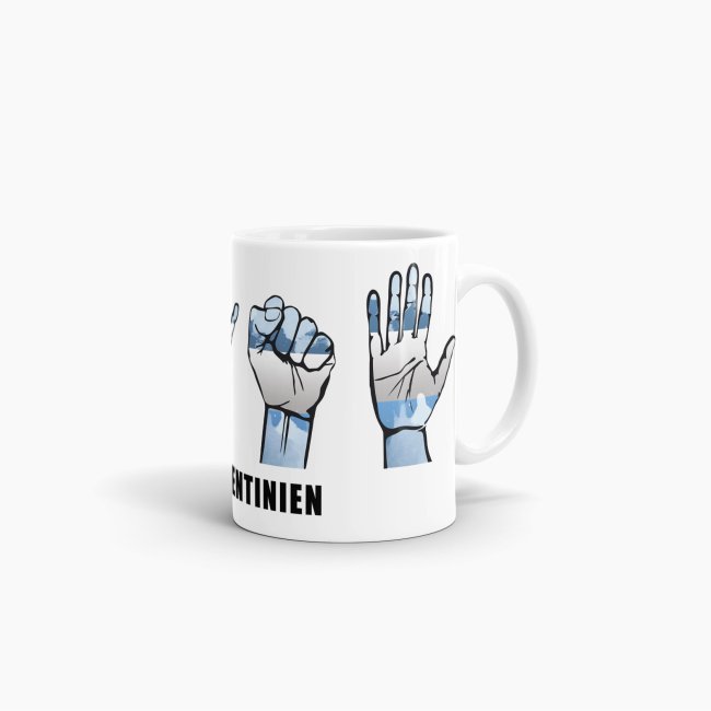Tasse Handzeichen Argentinien