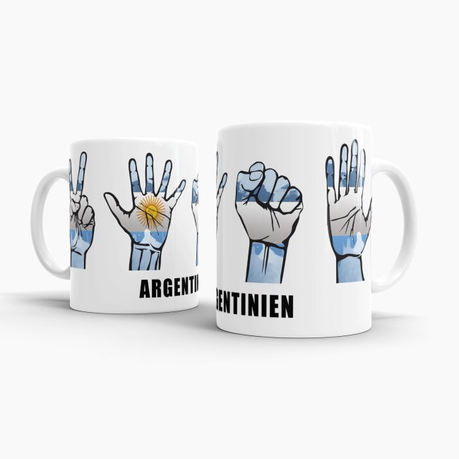 Tasse Handzeichen Argentinien