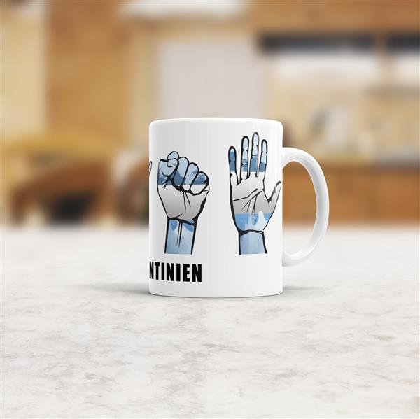 Tasse Handzeichen Argentinien