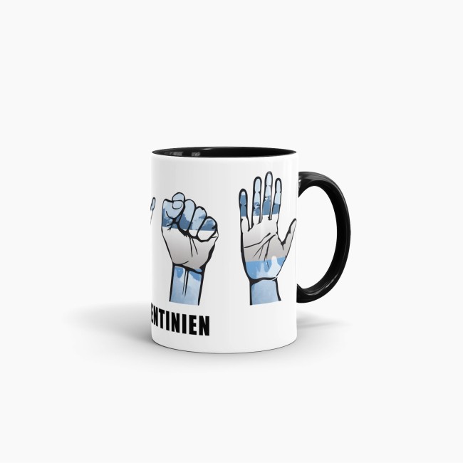 Tasse Handzeichen Argentinien Schwarz