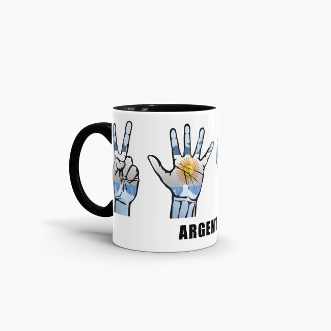 Tasse Handzeichen Argentinien Schwarz