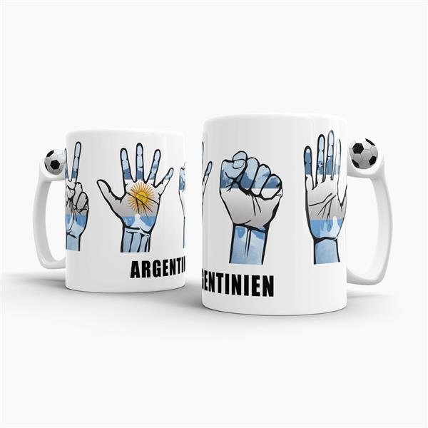Tasse Handzeichen Argentinien Fussball