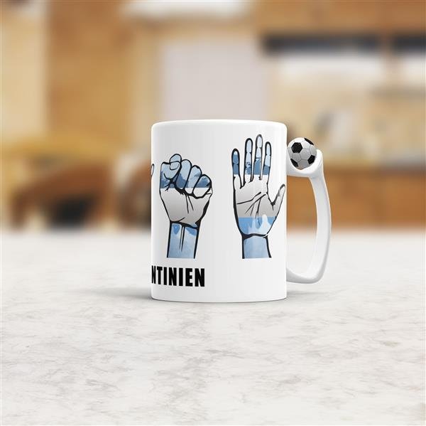 Tasse Handzeichen Argentinien Fussball