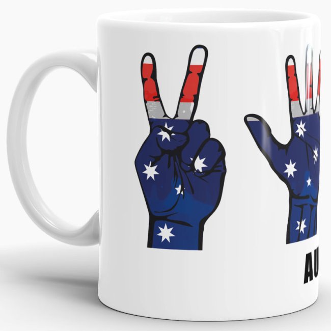 Tasse Handzeichen Australien