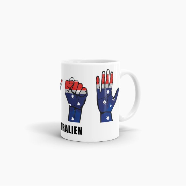 Tasse Handzeichen Australien