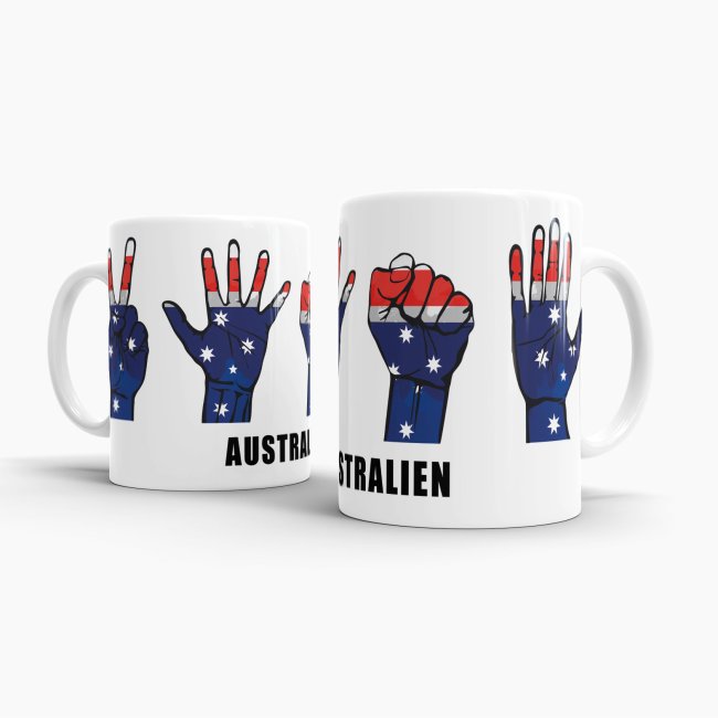 Tasse Handzeichen Australien