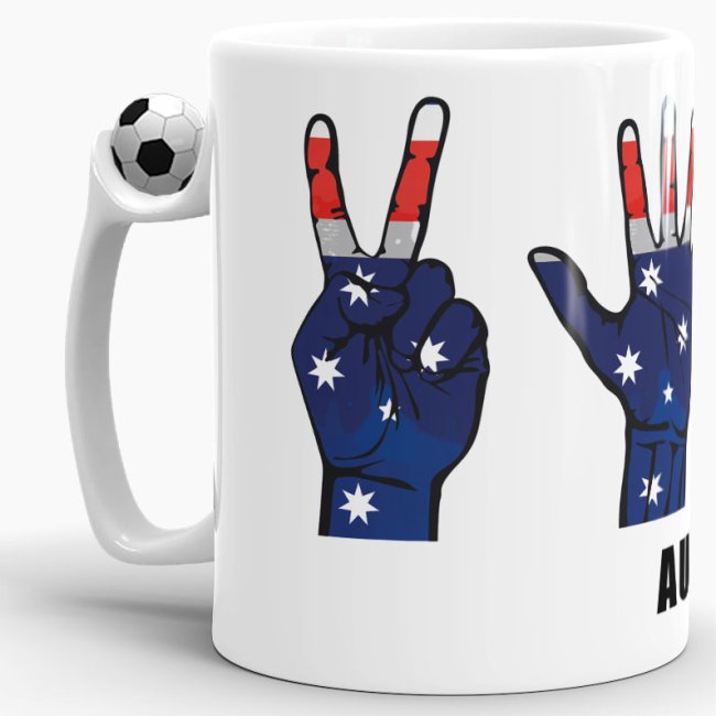 Tasse Handzeichen Australien Fussball