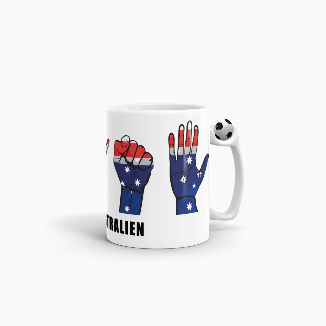 Tasse Handzeichen Australien Fussball