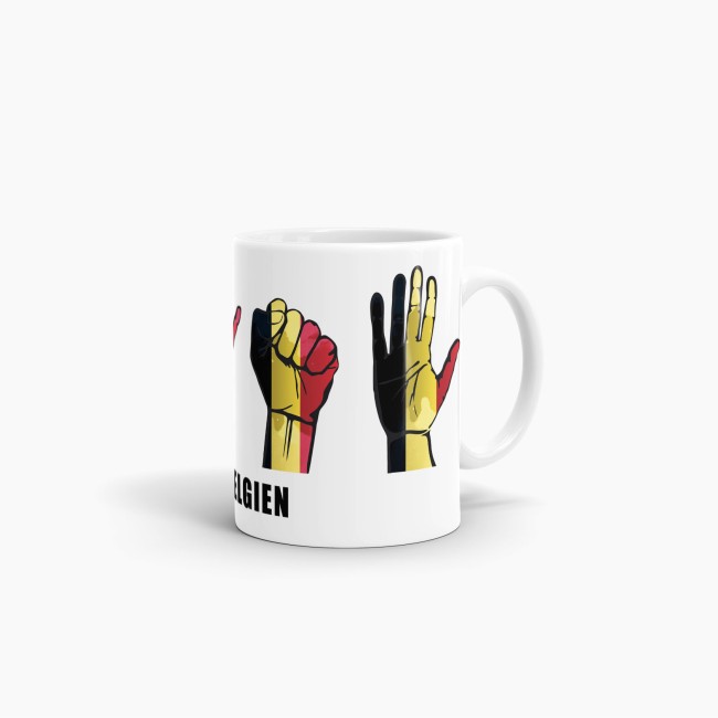 Tasse Handzeichen Belgien
