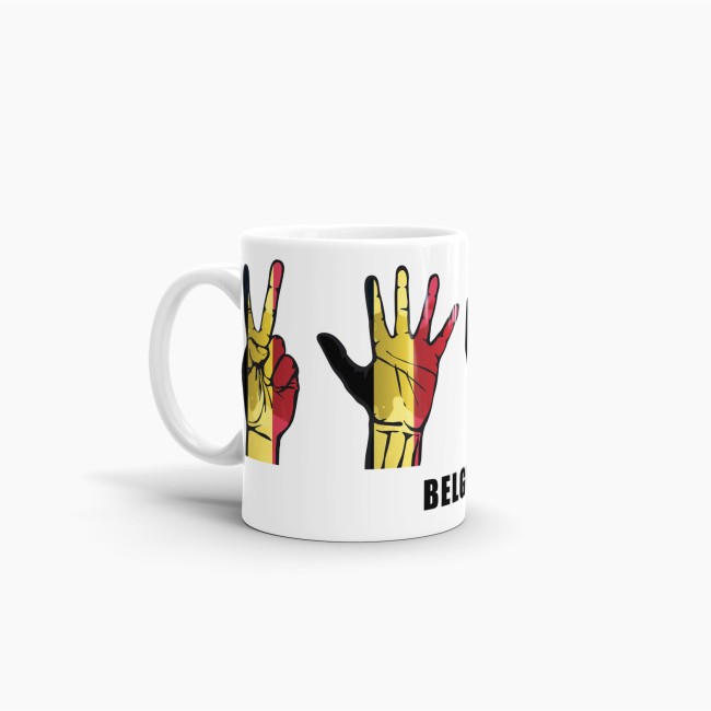 Tasse Handzeichen Belgien