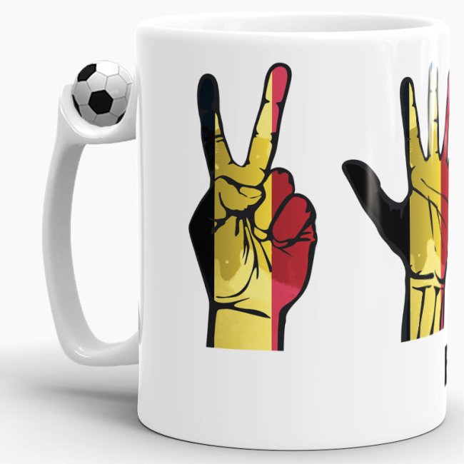 Tasse Handzeichen Belgien Fussball