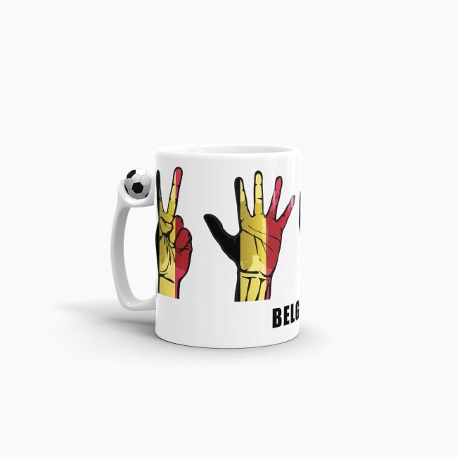 Tasse Handzeichen Belgien Fussball