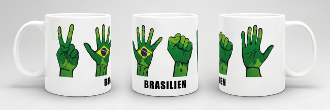 Tasse Handzeichen Brasilien