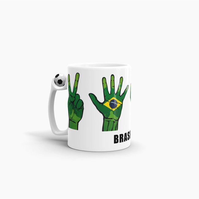 Tasse Handzeichen Brasilien Fussball