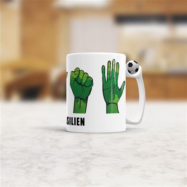 Tasse Handzeichen Brasilien Fussball