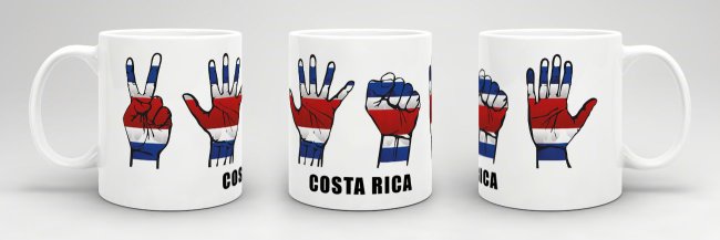Tasse Handzeichen Costa Rica