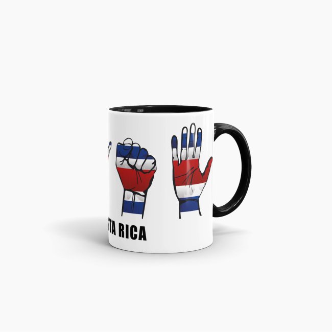 Tasse Handzeichen Costa Rica Schwarz