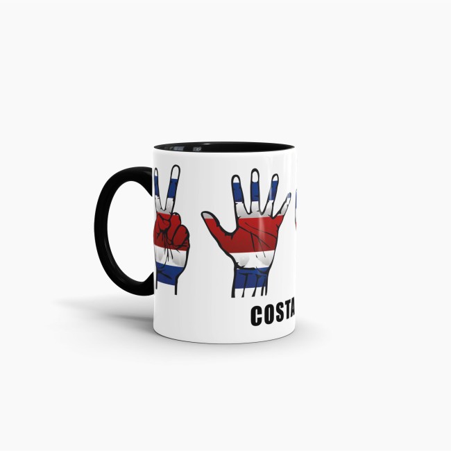 Tasse Handzeichen Costa Rica Schwarz