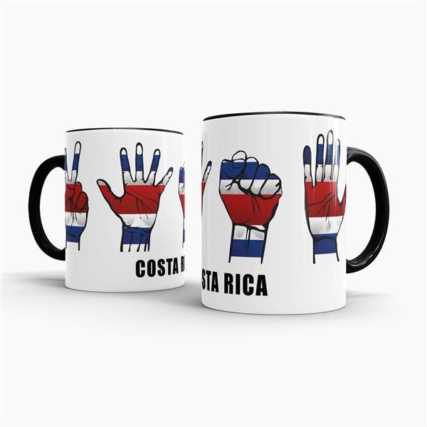 Tasse Handzeichen Costa Rica Schwarz