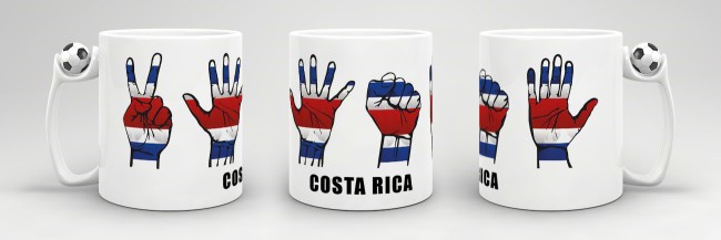 Tasse Handzeichen Costa Rica Fussball