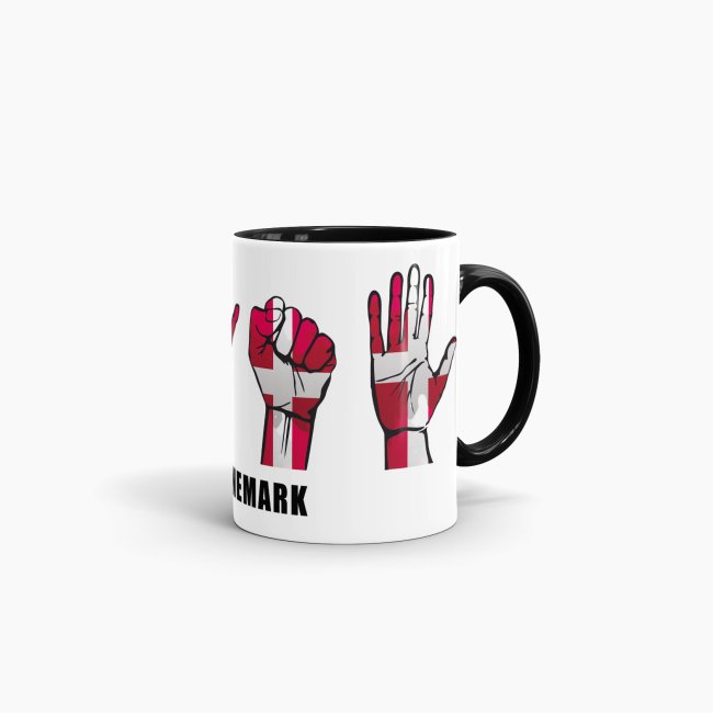 Tasse Handzeichen D&auml;nemark Schwarz