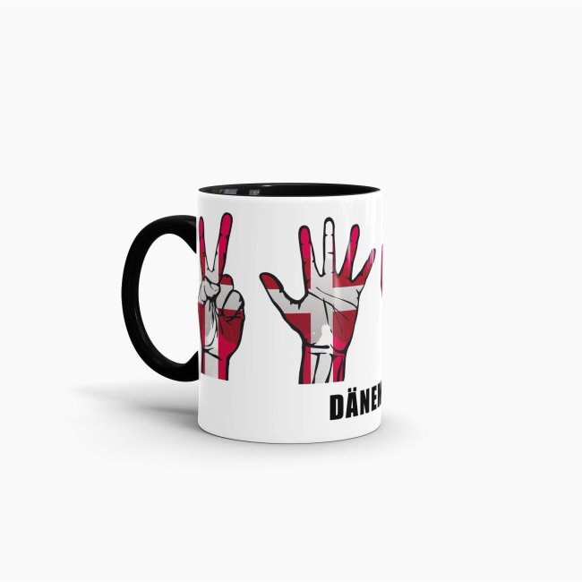 Tasse Handzeichen D&auml;nemark Schwarz