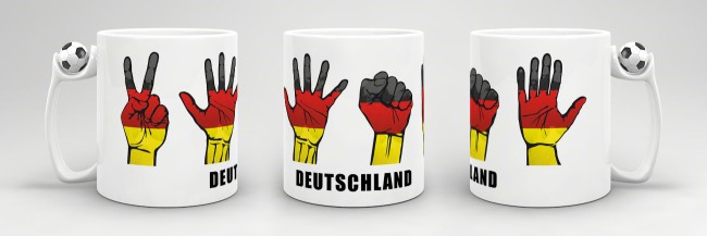Tasse Handzeichen Deutschland Fussball
