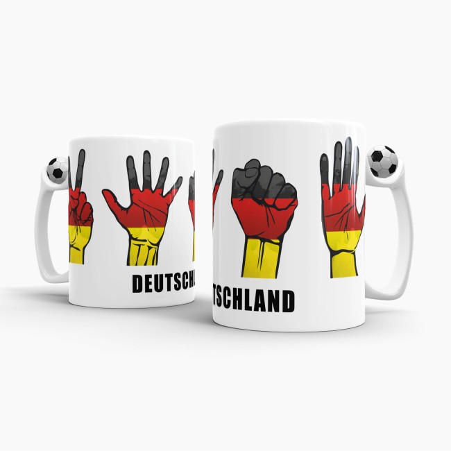 Tasse Handzeichen Deutschland Fussball