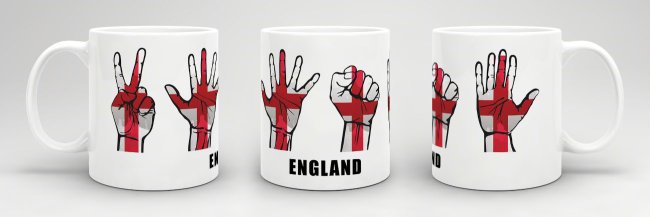 Tasse Handzeichen England