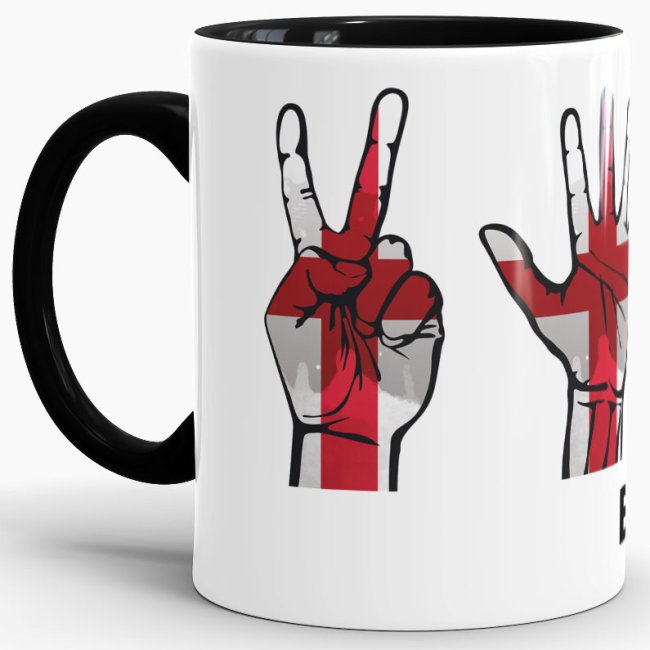 Tasse Handzeichen England Schwarz