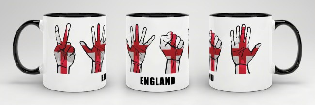 Tasse Handzeichen England Schwarz