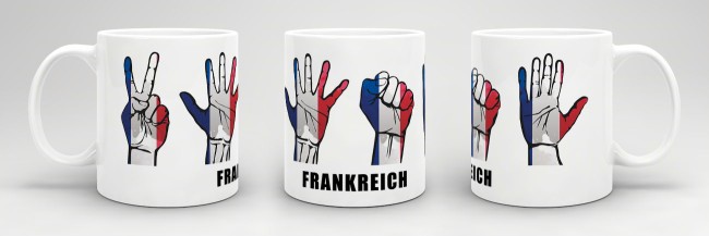 Tasse Handzeichen Frankreich