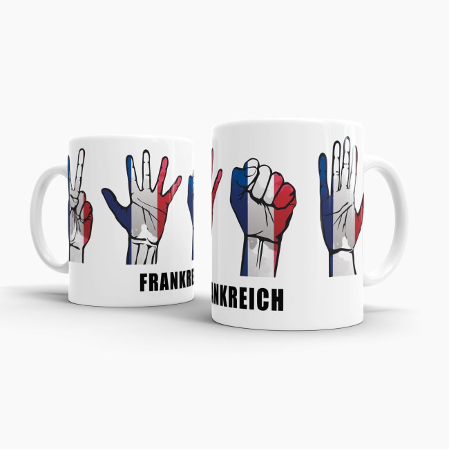 Tasse Handzeichen Frankreich