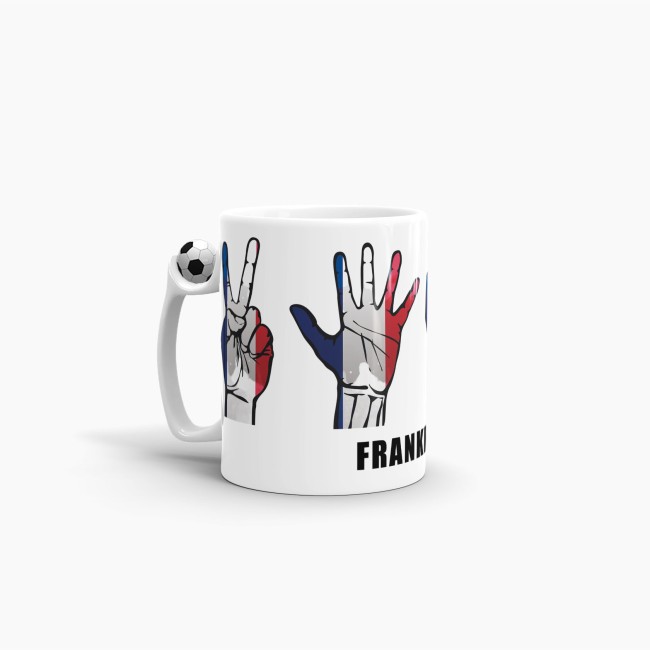 Tasse Handzeichen Frankreich Fussball