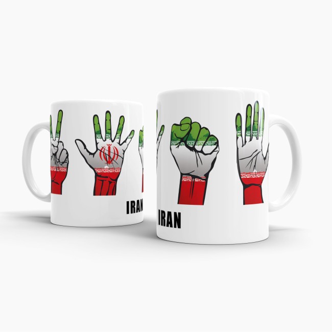 Tasse Handzeichen Iran