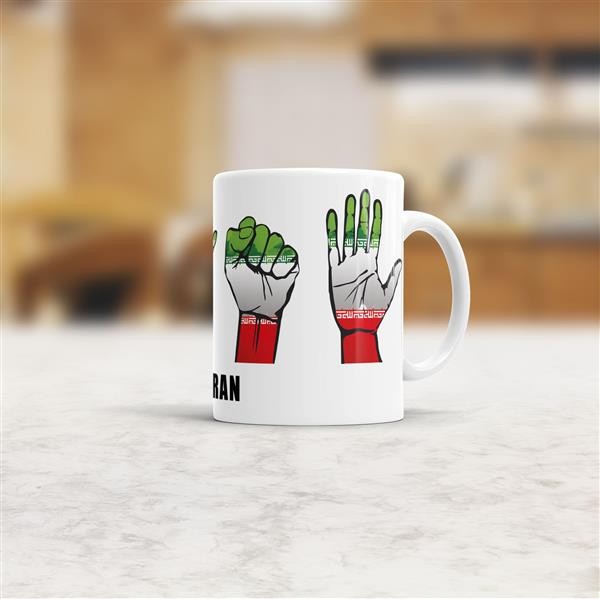 Tasse Handzeichen Iran