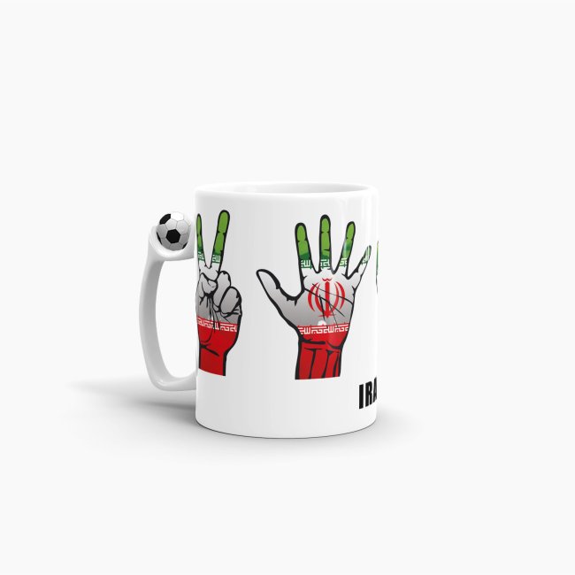 Tasse Handzeichen Iran Fussball
