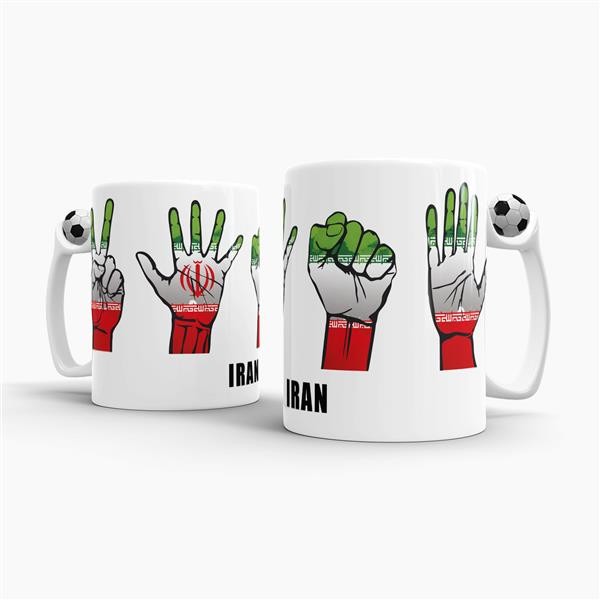 Tasse Handzeichen Iran Fussball