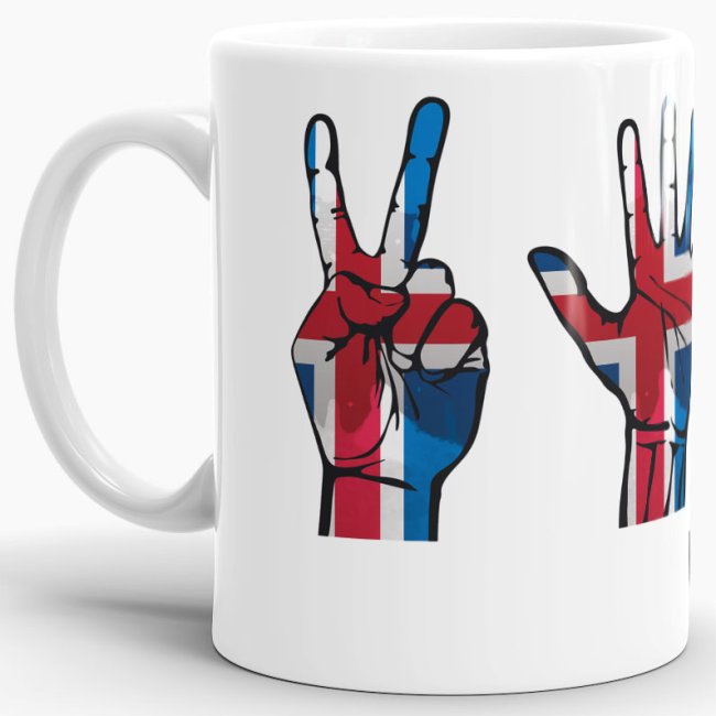 Tasse Handzeichen Island